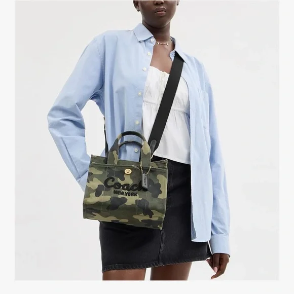 Coach Black and Gray Camouflage Tote 26